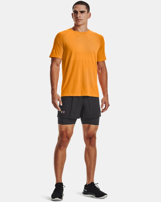 Men's UA Vanish Seamless Run Short Sleeve, Orange, pdpMainDesktop image number 2